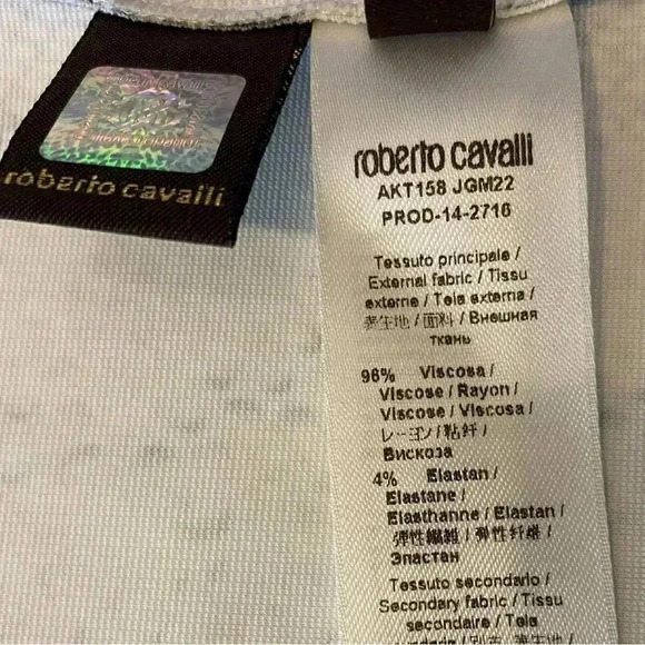 Roberto Cavalli Snake Print Sheath Midi Dress Stretch Office Siren Boardroom - Picture 14 of 15